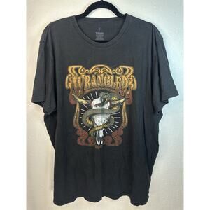 Wrangler Snake And Skull Horns Black Short Sleeve Graphic TShirt Mens Size XL
